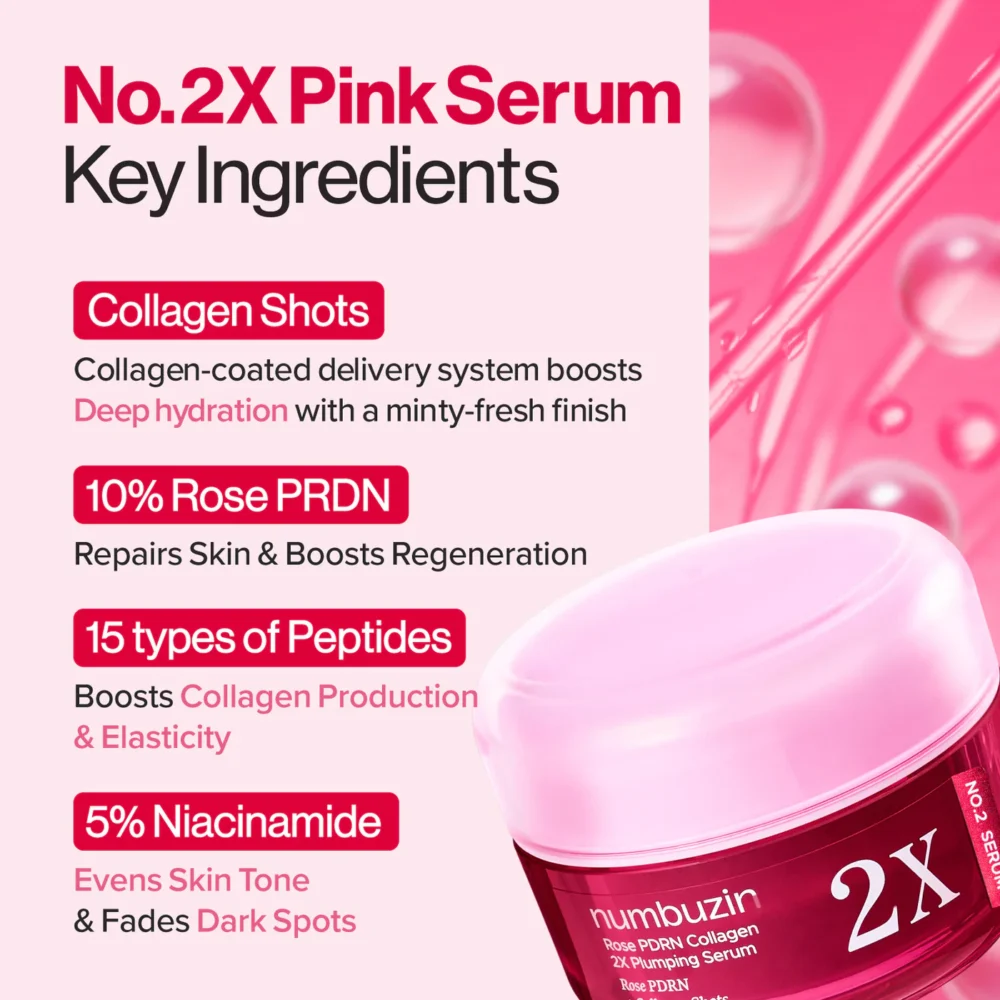[Numbuzin] No.2 Rose PDRN Collagen Plumping Serum – Image 7